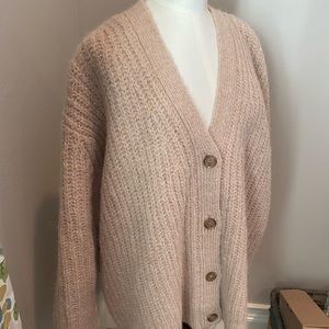 Jenni Kayne Cocoon Cardigan Sweater Taupe XS